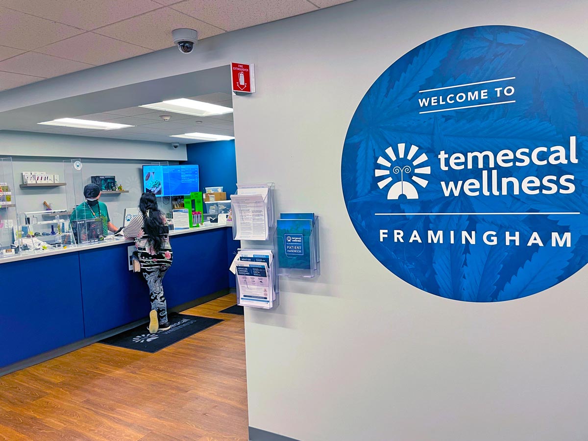 Sales Floor at Temescal Wellness' Framingham Dispensary - Photo Credit: Dispensary Genie