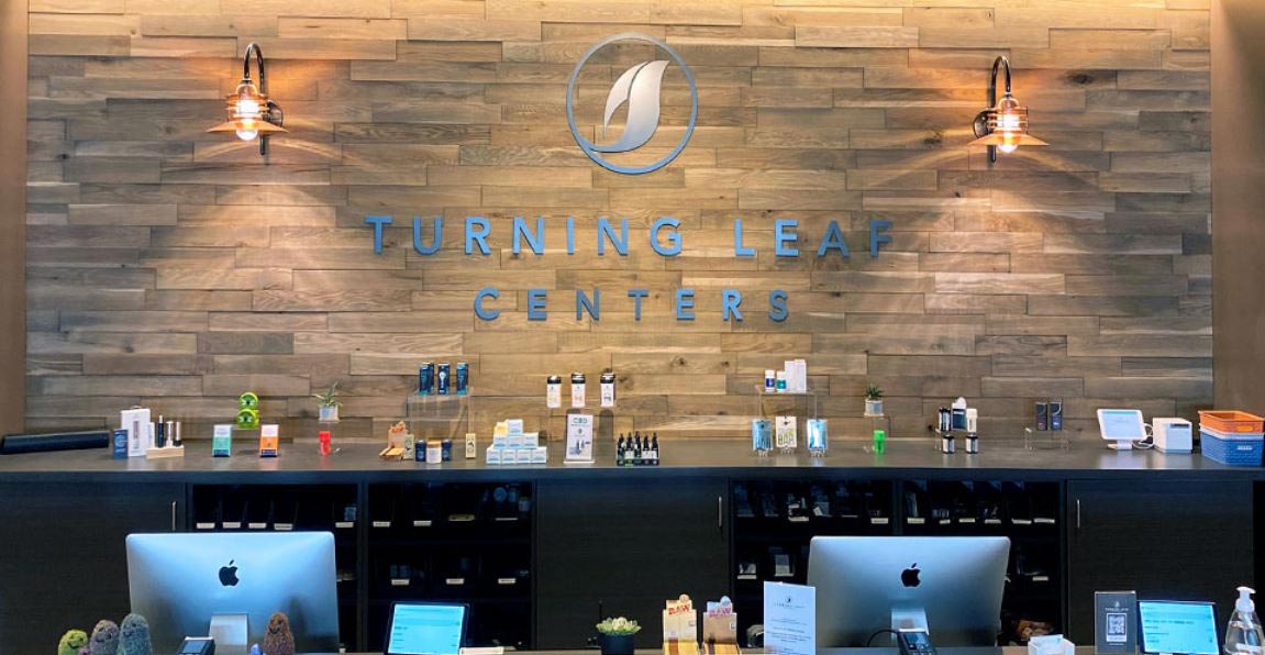 Wall Logo at Turning Leaf Centers’ Northampton Dispensary - Credit: Turning Leaf Centers