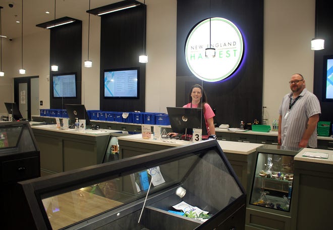 Sales Counter at New England Select Harvest's Clinton Dispensary - Photo Credit: Telegram / Jan Gottesman