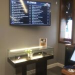 Table Display and Digital Menu at The Vault's Worcester Dispensary - Photo Credit: The Vault